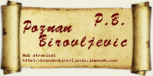 Poznan Birovljević vizit kartica